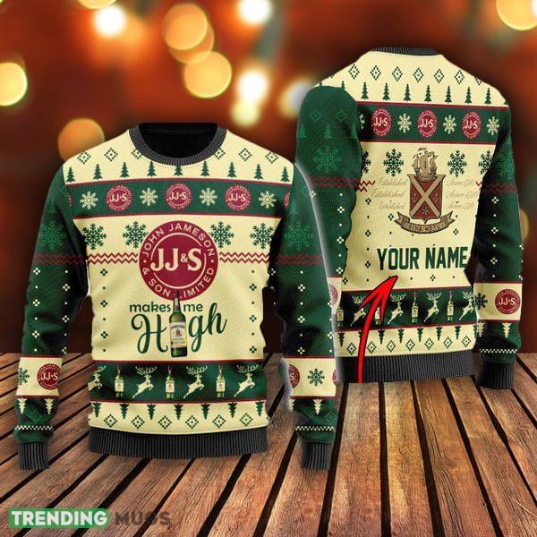 Jameson Makes Me High Christmas Ugly Sweater Custom Name Gift For Christmas - Jameson Makes Me High Christmas Ugly Sweater Custom Name Gift For Christmas Jameson Makes Me High Christmas Ugly Sweater Custom Name Gift For Christmas - Jameson Makes Me High Christmas Ugly Sweater Custom Name Gift For Christmas