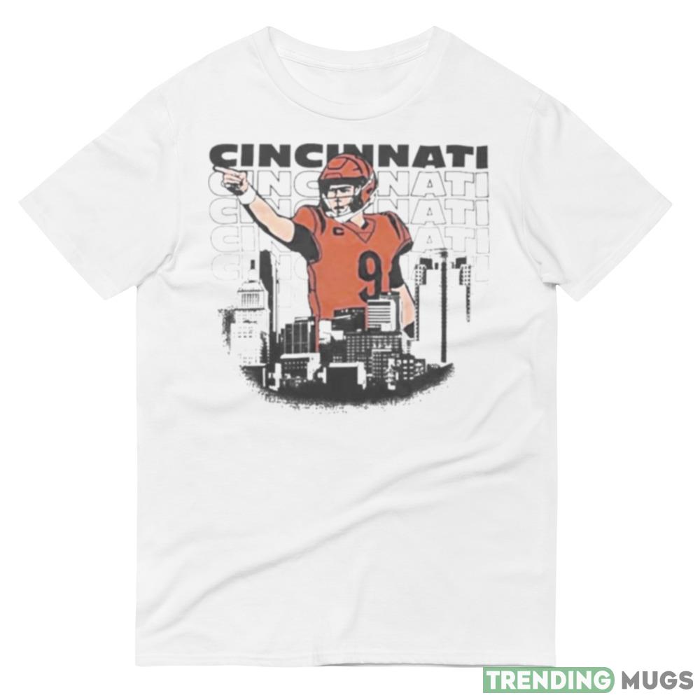 joe Burrow no 9 Cincinnati skyline shirt Light Shirt joe Burrow no 9 Cincinnati skyline shirt Light Shirt