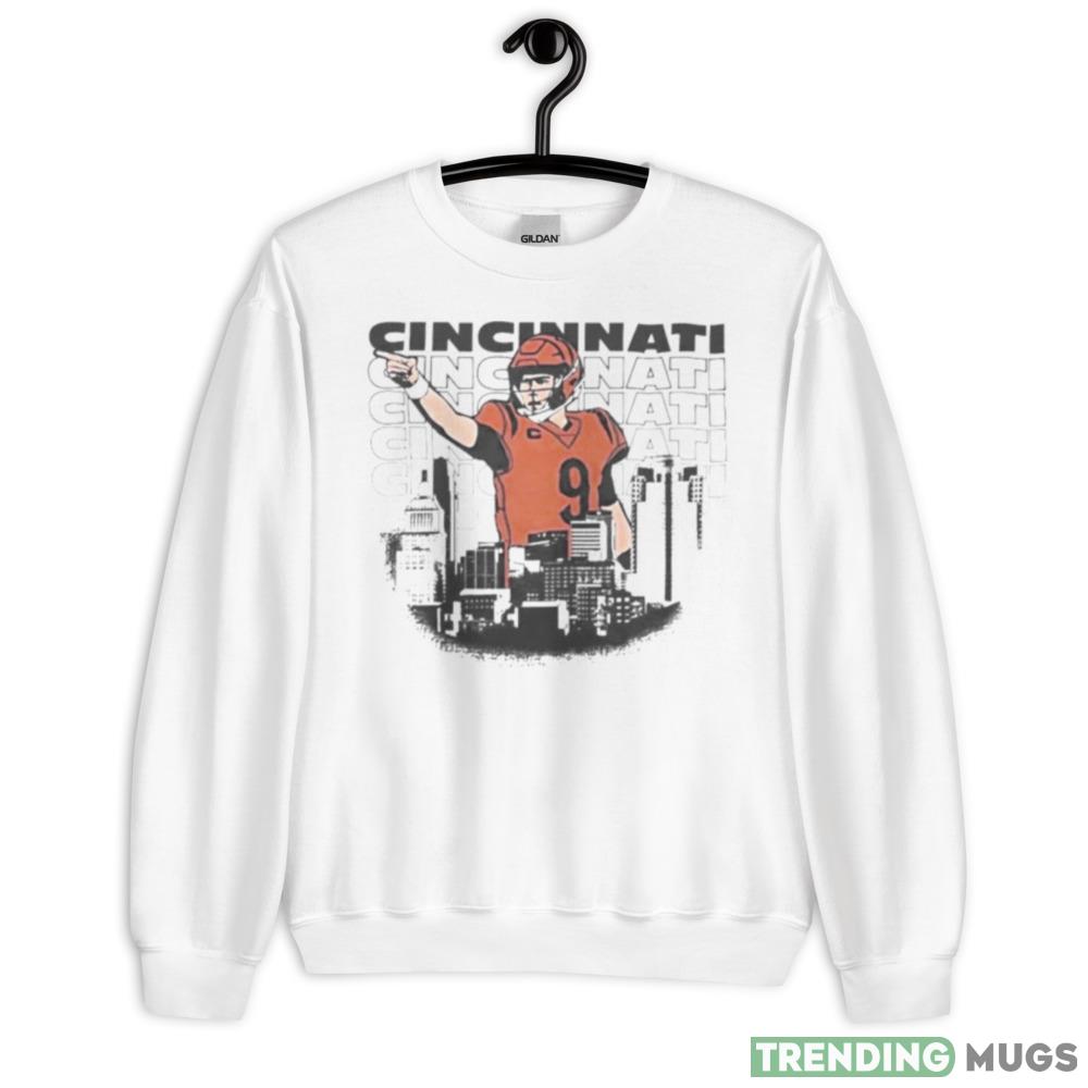 joe Burrow no 9 Cincinnati skyline shirt - 18000 Unisex Heavy Blend Crewneck Sweatshirt joe Burrow no 9 Cincinnati skyline shirt - 18000 Unisex Heavy Blend Crewneck Sweatshirt