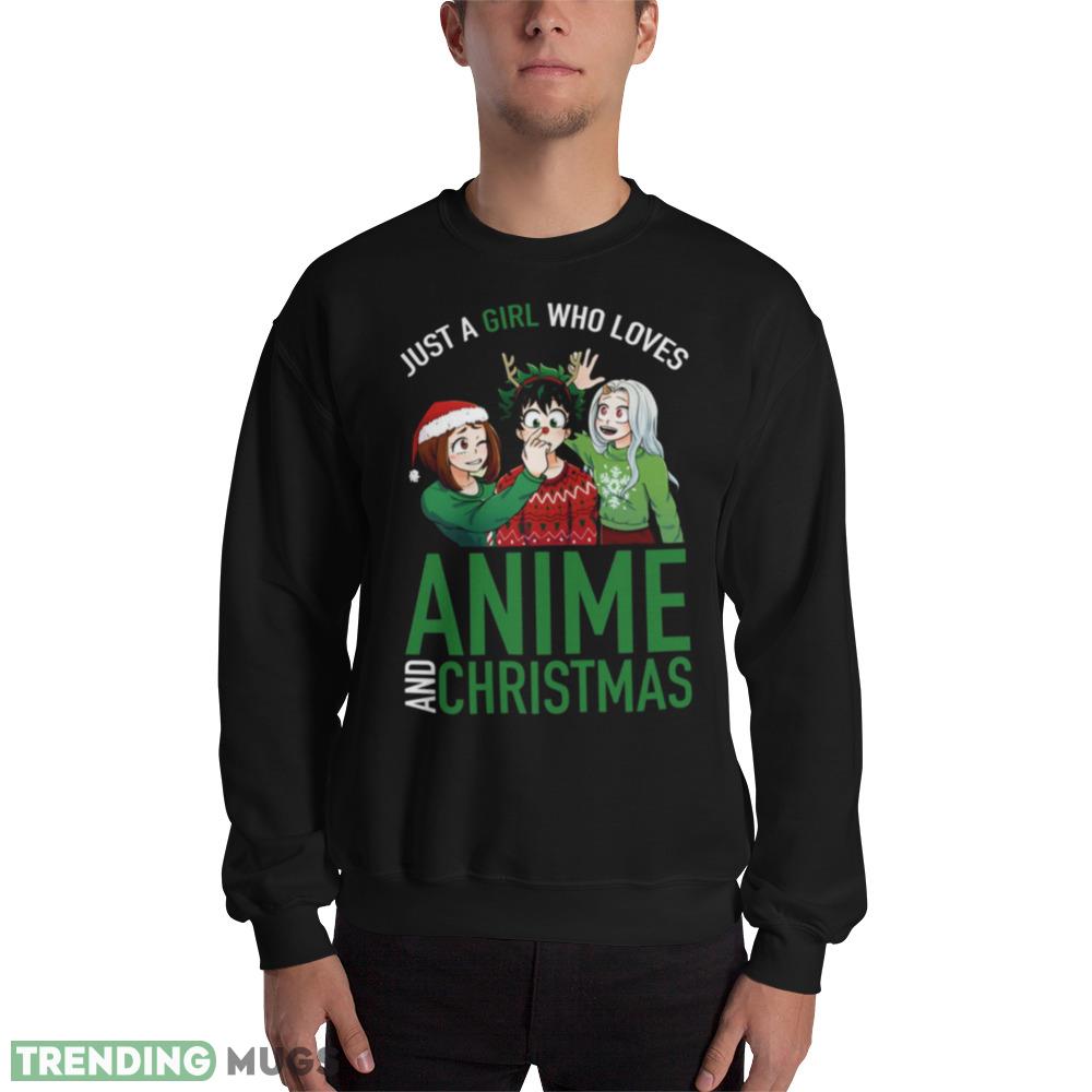 Just A Girl Who Loves Anime My Hero Academia Christmas shirt - 18000 Unisex Heavy Blend Crewneck Sweatshirt Just A Girl Who Loves Anime My Hero Academia Christmas shirt - 18000 Unisex Heavy Blend Crewneck Sweatshirt
