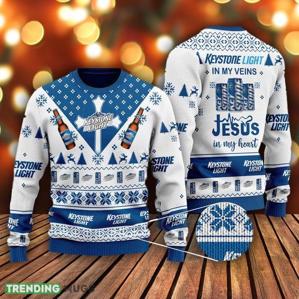 Keystone Light In My Veins Jesus In My Heart Sweater Gift For Men And Women - Keystone Light In My Veins Jesus In My Heart Sweater Gift For Men And Women Keystone Light In My Veins Jesus In My Heart Sweater Gift For Men And Women - Keystone Light In My Veins Jesus In My Heart Sweater Gift For Men And Women