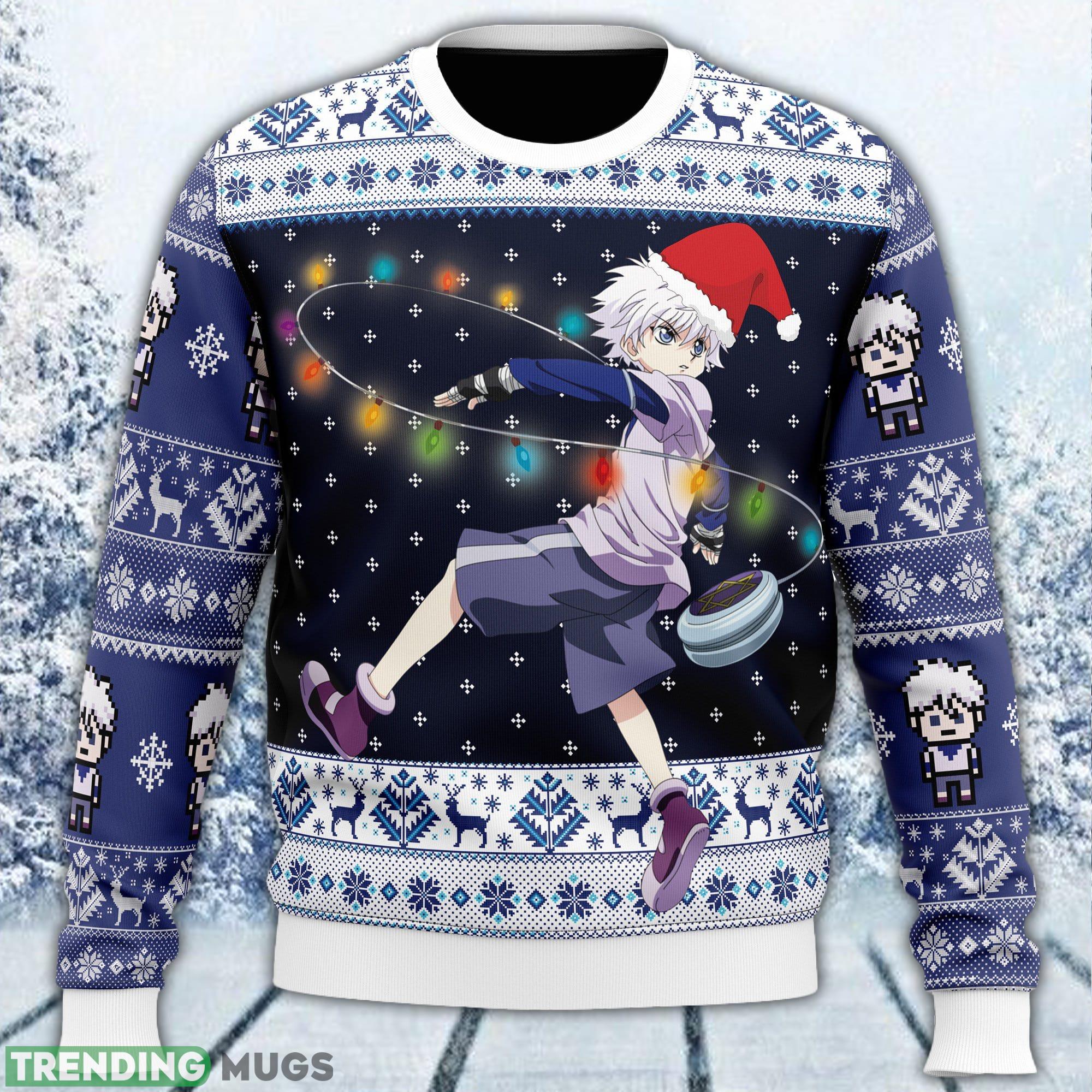 Killua Zoldyck v2 Hunter X Hunter Ugly Sweater Men And Women Gift For Christmas - Killua Zoldyck v2 Hunter X Hunter Ugly Christmas Sweater_1 Killua Zoldyck v2 Hunter X Hunter Ugly Sweater Men And Women Gift For Christmas - Killua Zoldyck v2 Hunter X Hunter Ugly Christmas Sweater_1