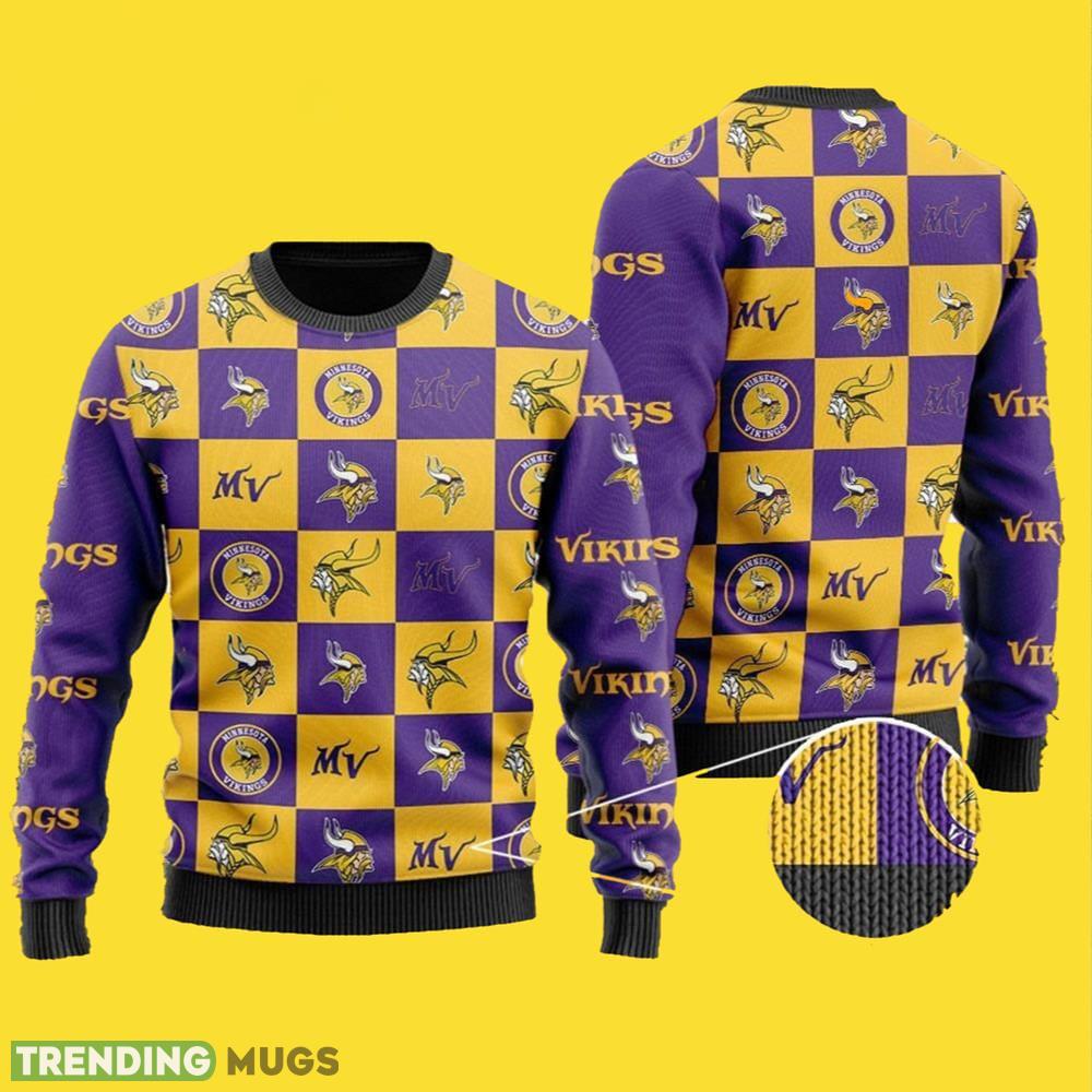 Logo Checkered Flannel Minnesota Vikings Ugly Christmas Sweater Gift For Men And Women - Logo Checkered Flannel Minnesota Vikings Ugly Christmas Sweater Gift For Men And Women Logo Checkered Flannel Minnesota Vikings Ugly Christmas Sweater Gift For Men And Women - Logo Checkered Flannel Minnesota Vikings Ugly Christmas Sweater Gift For Men And Women