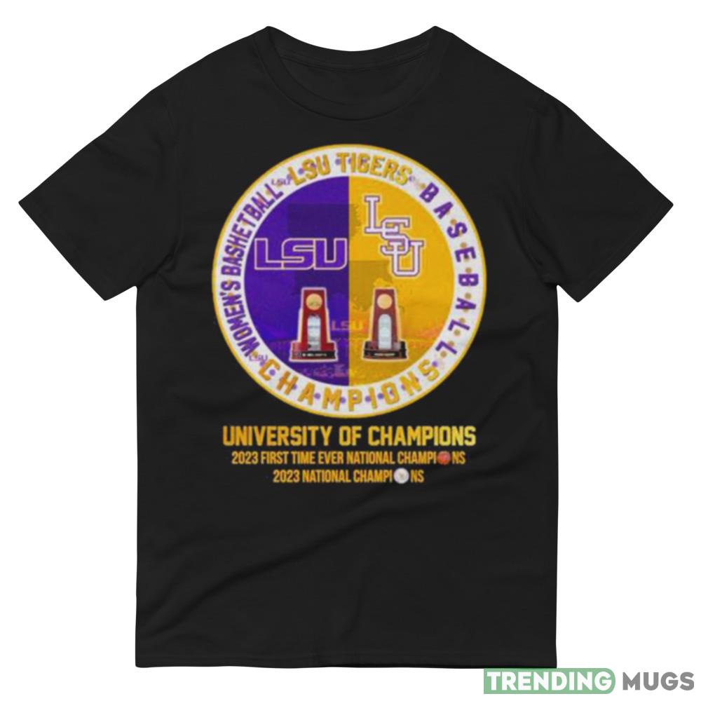LSU Tigers Baseball And Women’s Basketball University Of Champions Shirt Dark Shirt LSU Tigers Baseball And Women’s Basketball University Of Champions Shirt Dark Shirt