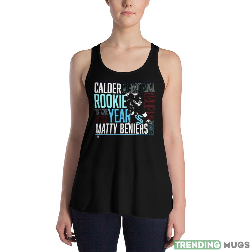Matty Beniers Seattle Kraken 2023 Calder Trophy Winner T Shirt Dark Shirt Matty Beniers Seattle Kraken 2023 Calder Trophy Winner T Shirt Dark Shirt