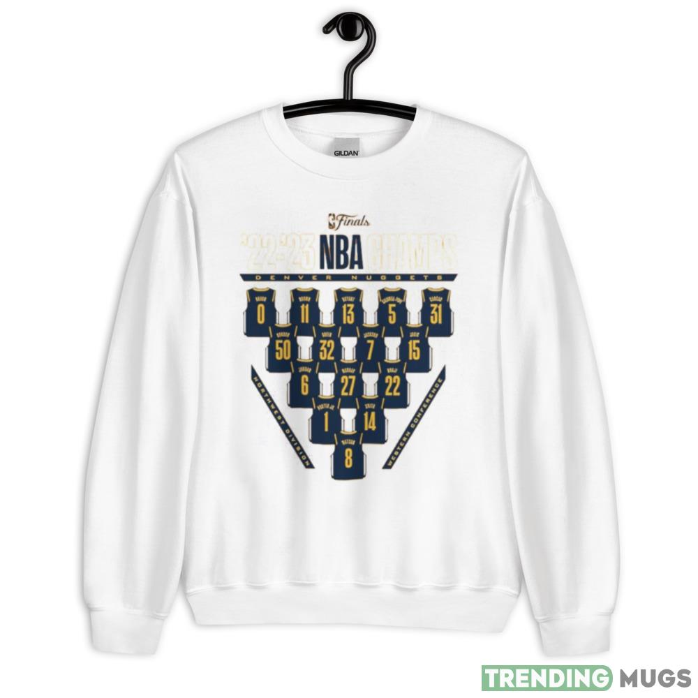 Men’s Gold Denver Nuggets 2023 NBA Finals Champions Close Out Jersey Roster T Shirt - 18000 Unisex Heavy Blend Crewneck Sweatshirt Men’s Gold Denver Nuggets 2023 NBA Finals Champions Close Out Jersey Roster T Shirt - 18000 Unisex Heavy Blend Crewneck Sweatshirt