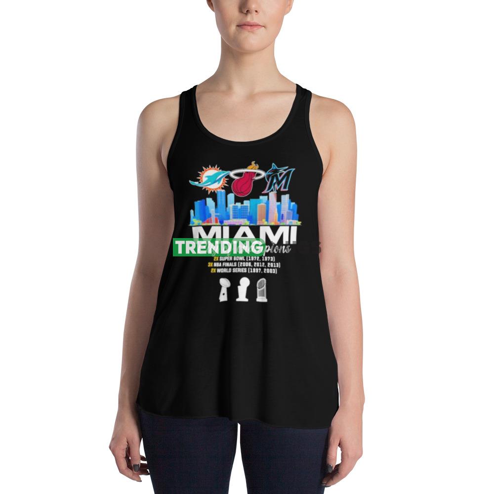 Miami City Of Champion Dolphins Heat Marlins Shirt Dark Shirt Miami City Of Champion Dolphins Heat Marlins Shirt Dark Shirt