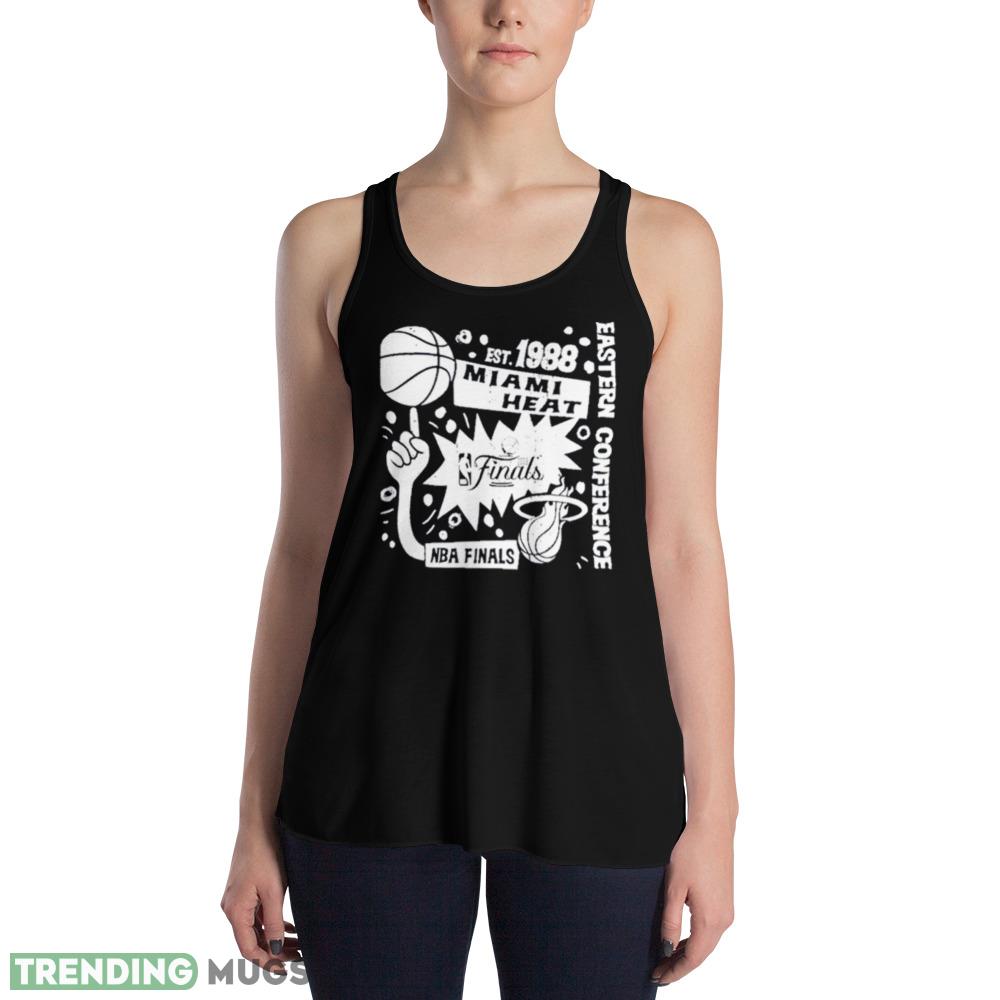 Miami Heat 2023 NBA Finals Flowy Off Shoulder Shirt Dark Shirt Miami Heat 2023 NBA Finals Flowy Off Shoulder Shirt Dark Shirt