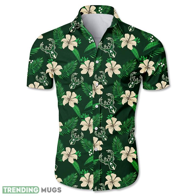 Milwaukee Bucks Hawaiian shirt Flower Men And Women For Fans - Milwaukee Bucks Hawaiian shirt Tropical Flower summer_1 Milwaukee Bucks Hawaiian shirt Flower Men And Women For Fans - Milwaukee Bucks Hawaiian shirt Tropical Flower summer_1