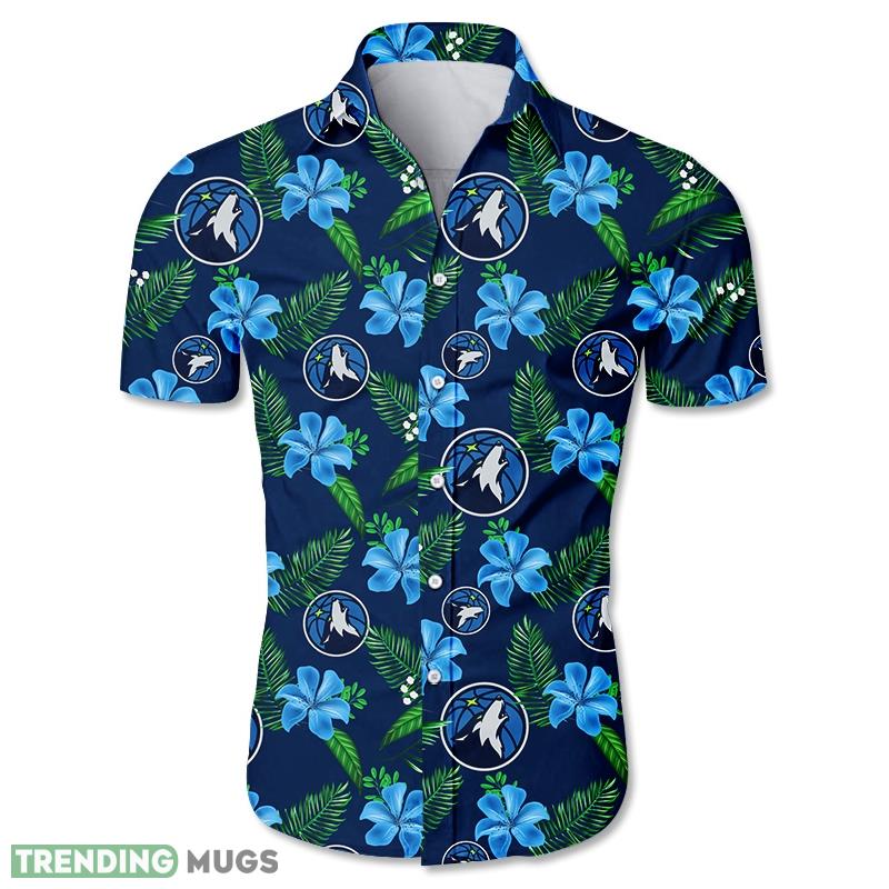 Minnesota Timberwolves Hawaiian shirt Flower Men And Women For Fans - Minnesota Timberwolves Hawaiian shirt Tropical Flower summer_1 Minnesota Timberwolves Hawaiian shirt Flower Men And Women For Fans - Minnesota Timberwolves Hawaiian shirt Tropical Flower summer_1