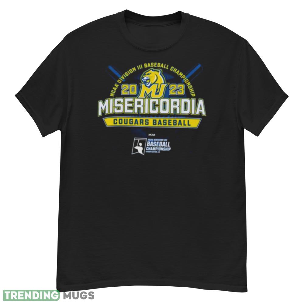 Misericordia University 2023 NCAA Division III Baseball Championship Misericordia Cougars Baseball shirt Dark Shirt Misericordia University 2023 NCAA Division III Baseball Championship Misericordia Cougars Baseball shirt Dark Shirt