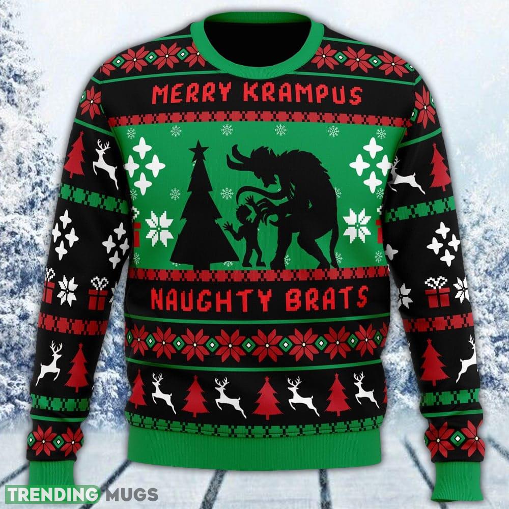 Naughty Brats Krampus Ugly Sweater Men And Women Gift For Christmas - Naughty Brats Krampus Ugly Christmas Sweater_1 Naughty Brats Krampus Ugly Sweater Men And Women Gift For Christmas - Naughty Brats Krampus Ugly Christmas Sweater_1