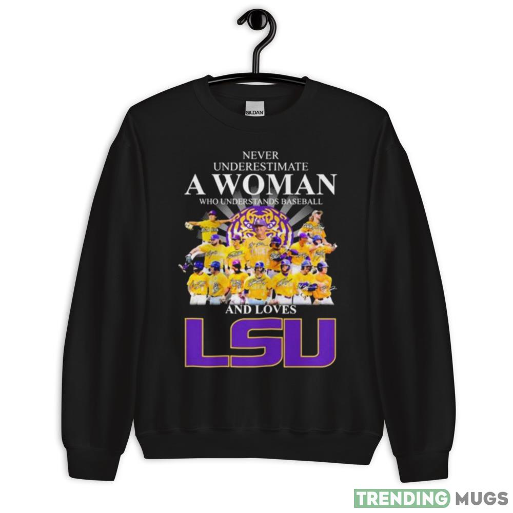 Never underestimate a Woman who understands baseball and loves LSU Tigers 2023 signatures shirt - 18000 Unisex Heavy Blend Crewneck Sweatshirt Never underestimate a Woman who understands baseball and loves LSU Tigers 2023 signatures shirt - 18000 Unisex Heavy Blend Crewneck Sweatshirt