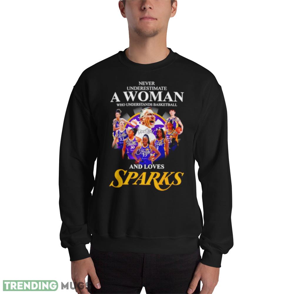 Never underestimate a woman who understands basketball and loves Sparks signatures shirt - 18000 Unisex Heavy Blend Crewneck Sweatshirt Never underestimate a woman who understands basketball and loves Sparks signatures shirt - 18000 Unisex Heavy Blend Crewneck Sweatshirt