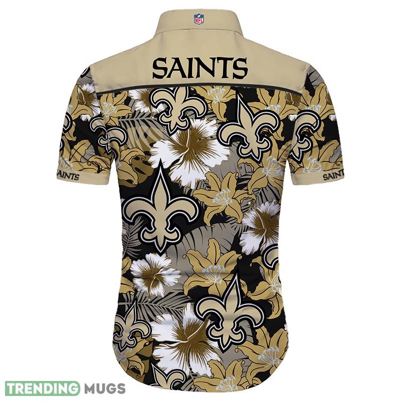 New Orleans Saints Hawaiian Shirt Flower Men And Women For Fans Hawaiian Shirt New Orleans Saints Hawaiian Shirt Flower Men And Women For Fans Hawaiian Shirt