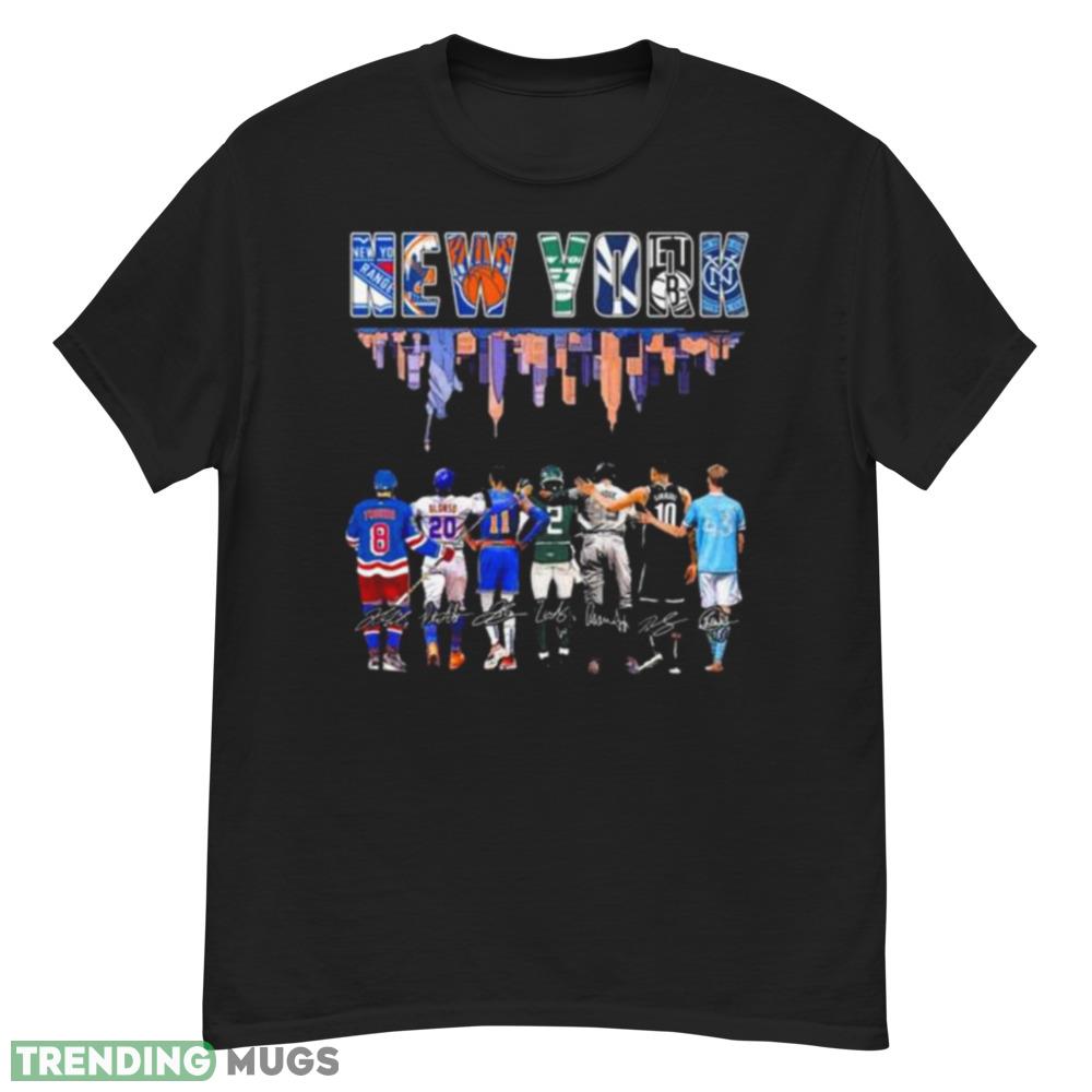 New York All Team Sports Skyline Players 2023 Signatures shirt Dark Shirt New York All Team Sports Skyline Players 2023 Signatures shirt Dark Shirt