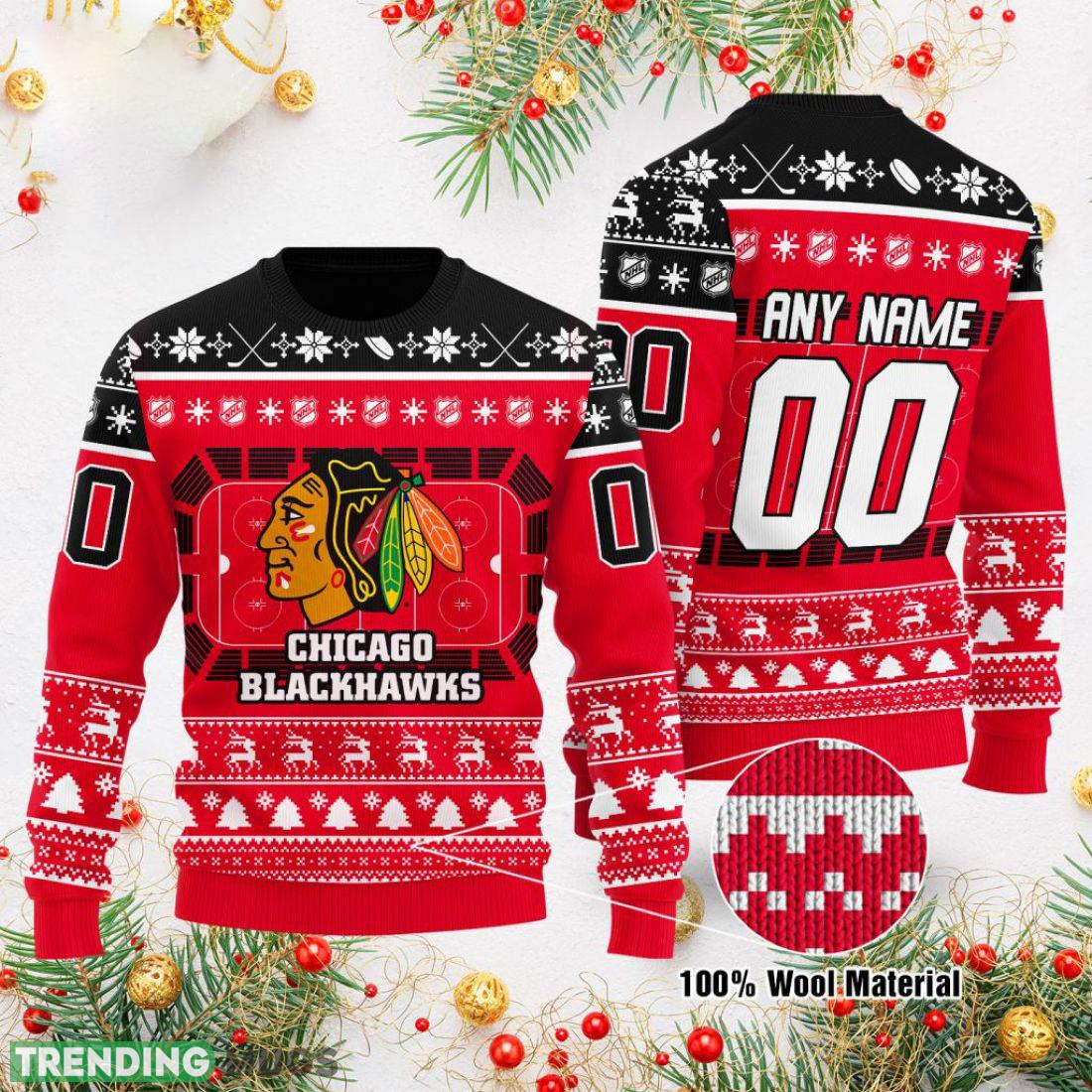 Nhl Chicago Blackhawks Custom Number And Name Ugly Christmas Sweater 3D Sweater Gift For Christmas - Nhl Chicago Blackhawks Custom Number And Name Ugly Christmas Sweater 3D Sweater Gift For Christmas Nhl Chicago Blackhawks Custom Number And Name Ugly Christmas Sweater 3D Sweater Gift For Christmas - Nhl Chicago Blackhawks Custom Number And Name Ugly Christmas Sweater 3D Sweater Gift For Christmas