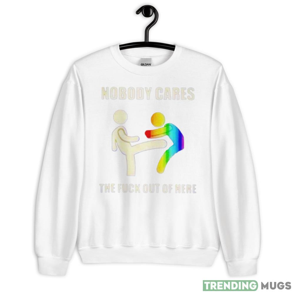 Nobody cares the fuck out of here pride shirt - 18000 Unisex Heavy Blend Crewneck Sweatshirt