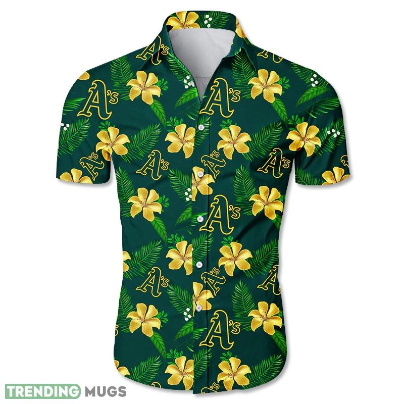 Oakland Athletics Hawaiian shirt flower Men And Women For Fans - Oakland Athletics Hawaiian shirt Tropical flower gift for fans_1 Oakland Athletics Hawaiian shirt flower Men And Women For Fans - Oakland Athletics Hawaiian shirt Tropical flower gift for fans_1