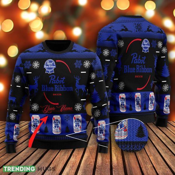 Pabst Blue Ribbon Christmas Sweater Custom Name Gift For Men And Women - Pabst Blue Ribbon Christmas Sweater Custom Name Gift For Men And Women Pabst Blue Ribbon Christmas Sweater Custom Name Gift For Men And Women - Pabst Blue Ribbon Christmas Sweater Custom Name Gift For Men And Women