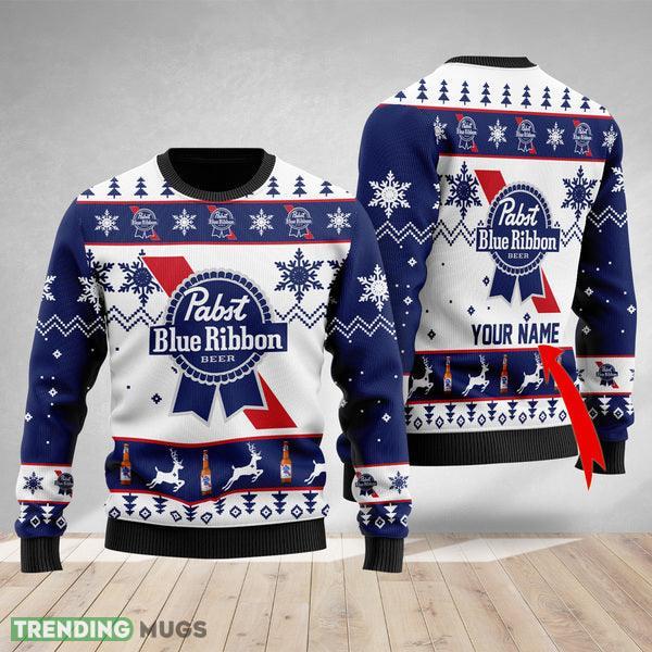 Pabst Blue Ribbon Christmas Ugly Sweater Custom Name Gift For Christmas - Pabst Blue Ribbon Christmas Ugly Sweater Custom Name Gift For Christmas Pabst Blue Ribbon Christmas Ugly Sweater Custom Name Gift For Christmas - Pabst Blue Ribbon Christmas Ugly Sweater Custom Name Gift For Christmas