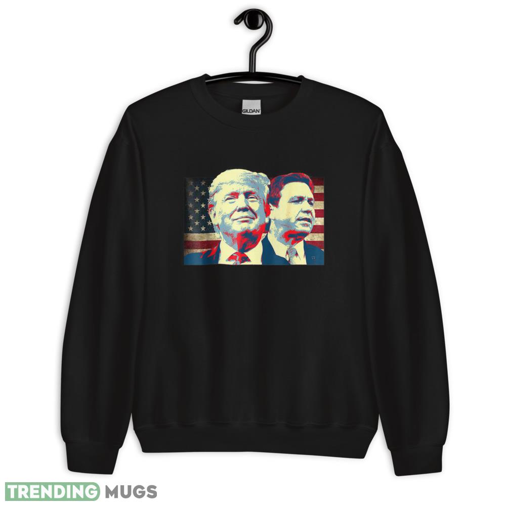 Patriotic Trump and Desantis USA Flag Classic T Shirt - 18000 Unisex Heavy Blend Crewneck Sweatshirt Patriotic Trump and Desantis USA Flag Classic T Shirt - 18000 Unisex Heavy Blend Crewneck Sweatshirt