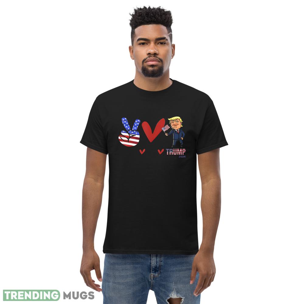 Peace Love Vote Donald Trump 2024 Patriotic Elect Pro Choice Classic T Shirt Dark Shirt Peace Love Vote Donald Trump 2024 Patriotic Elect Pro Choice Classic T Shirt Dark Shirt