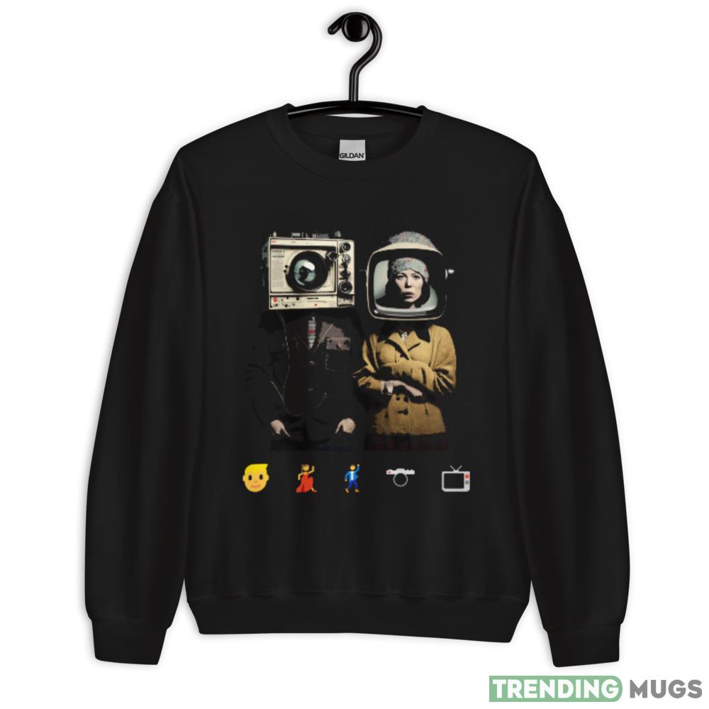 Person, Woman, Man, Camera, TV Black T Shirt - 18000 Unisex Heavy Blend Crewneck Sweatshirt Person, Woman, Man, Camera, TV Black T Shirt - 18000 Unisex Heavy Blend Crewneck Sweatshirt