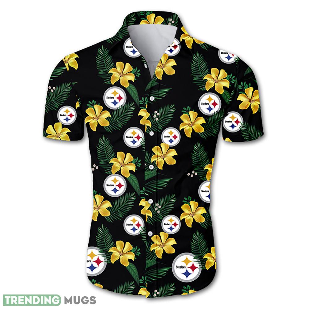 Pittsburgh Steelers Hawaiian Shirt Flower Printed Men And Women For Fans - Pittsburgh Steelers Hawaiian Shirt Short Sleeve Tropical Flower summer 2020_1 Pittsburgh Steelers Hawaiian Shirt Flower Printed Men And Women For Fans - Pittsburgh Steelers Hawaiian Shirt Short Sleeve Tropical Flower summer 2020_1