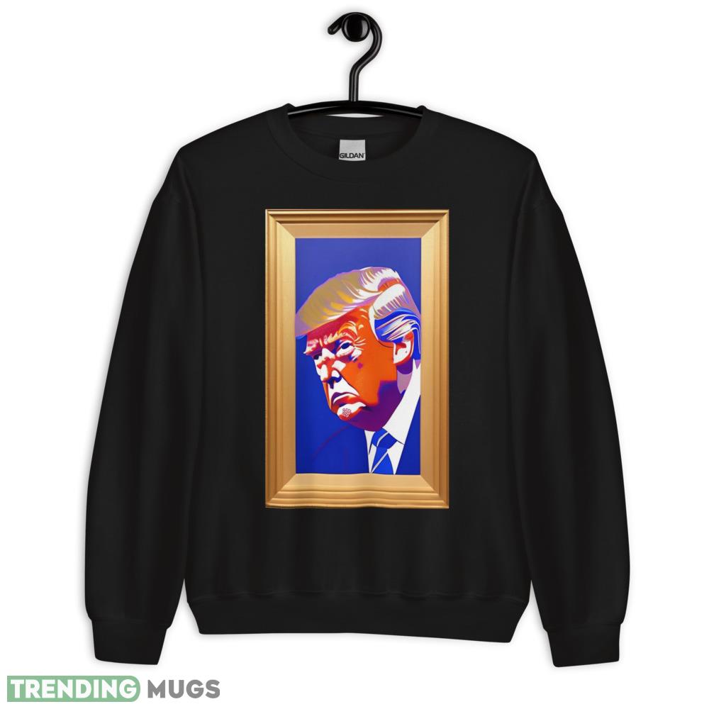 Portrait of President Donald J Trump Faux Frame #1 Classic T Shirt - 18000 Unisex Heavy Blend Crewneck Sweatshirt Portrait of President Donald J Trump Faux Frame #1 Classic T Shirt - 18000 Unisex Heavy Blend Crewneck Sweatshirt