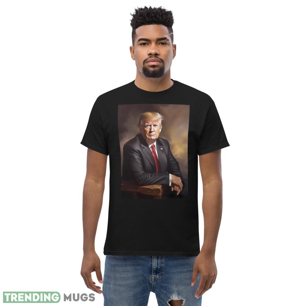 President Trump Portrait Classic T Shirt 2 Printed Gift For Donal Trump Dark Shirt President Trump Portrait Classic T Shirt 2 Printed Gift For Donal Trump Dark Shirt