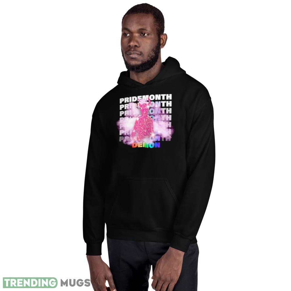 Pridemonth demon Mockup Black T Shirt Dark Shirt Pridemonth demon Mockup Black T Shirt Dark Shirt