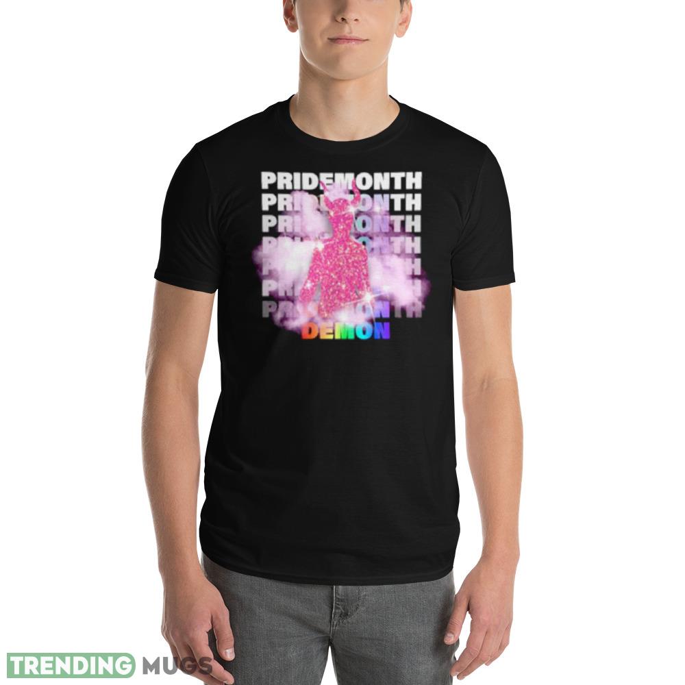 Pridemonth demon Mockup Black T Shirt Dark Shirt Pridemonth demon Mockup Black T Shirt Dark Shirt