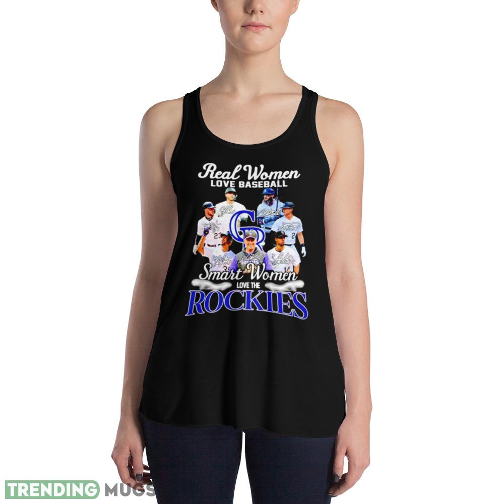 Real Women love baseball smart women love the Rockies signatures shirt Dark Shirt Real Women love baseball smart women love the Rockies signatures shirt Dark Shirt