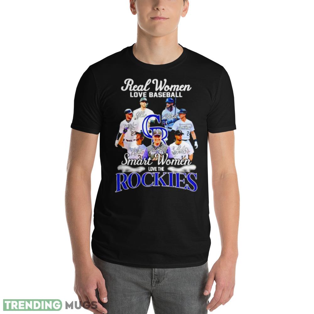Real Women love baseball smart women love the Rockies signatures shirt Dark Shirt Real Women love baseball smart women love the Rockies signatures shirt Dark Shirt