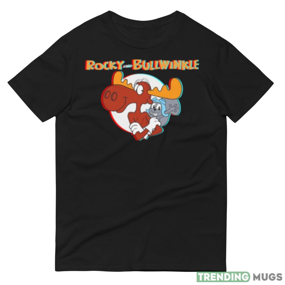 Rocky & Bullwinkle Glintch Design Design T Shirt Dark Shirt Rocky & Bullwinkle Glintch Design Design T Shirt Dark Shirt