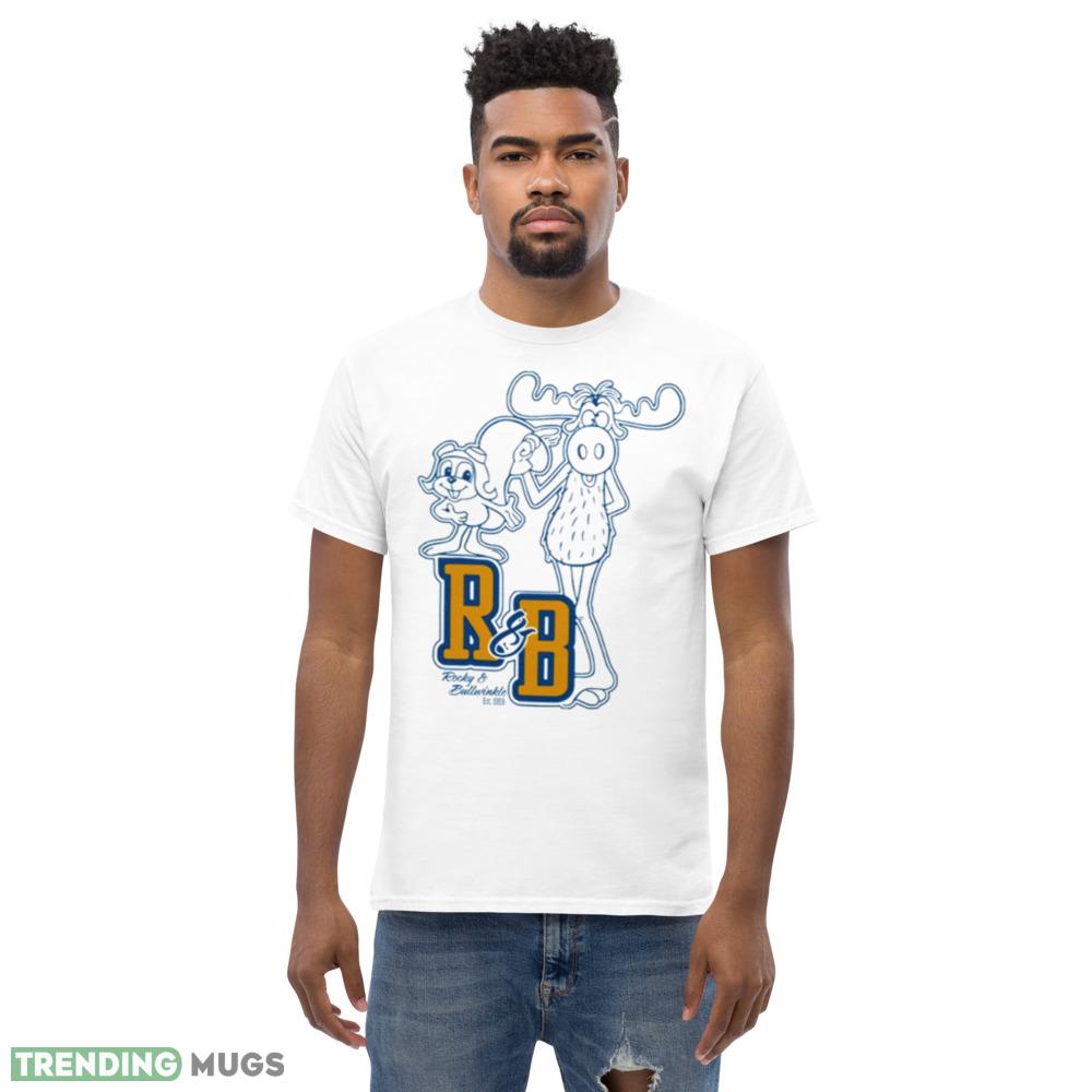 Rocky Bullwinkle Men’s Collegiate Line Art Design Shirt Light Shirt Rocky Bullwinkle Men’s Collegiate Line Art Design Shirt Light Shirt