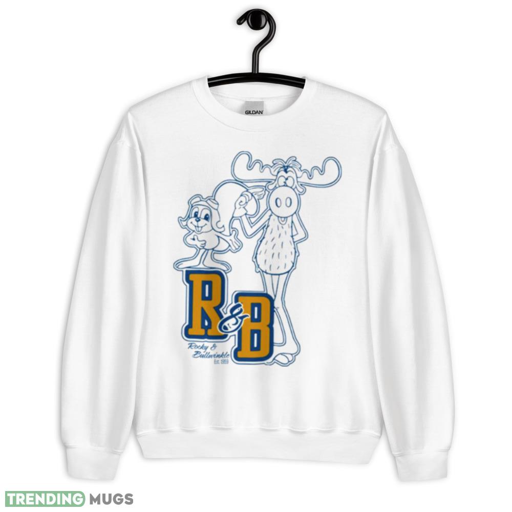 Rocky Bullwinkle Men’s Collegiate Line Art Design Shirt - 18000 Unisex Heavy Blend Crewneck Sweatshirt Rocky Bullwinkle Men’s Collegiate Line Art Design Shirt - 18000 Unisex Heavy Blend Crewneck Sweatshirt