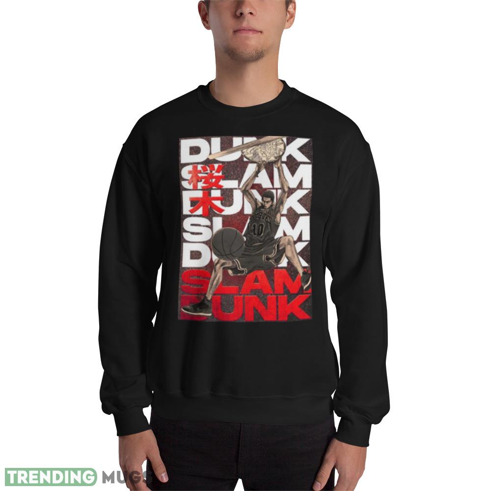 Sakuragi Slam Dunk Basketball Anime Mockup Black T Shirt - 18000 Unisex Heavy Blend Crewneck Sweatshirt Sakuragi Slam Dunk Basketball Anime Mockup Black T Shirt - 18000 Unisex Heavy Blend Crewneck Sweatshirt