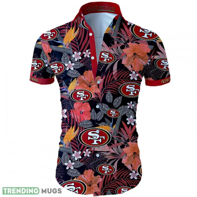 San Francisco 49ers Hawaiian Shirt Flower Men And Women For Fans - San Francisco 49ers Hawaiian Shirt Tropical Flower Short Sleeve_1 San Francisco 49ers Hawaiian Shirt Flower Men And Women For Fans - San Francisco 49ers Hawaiian Shirt Tropical Flower Short Sleeve_1