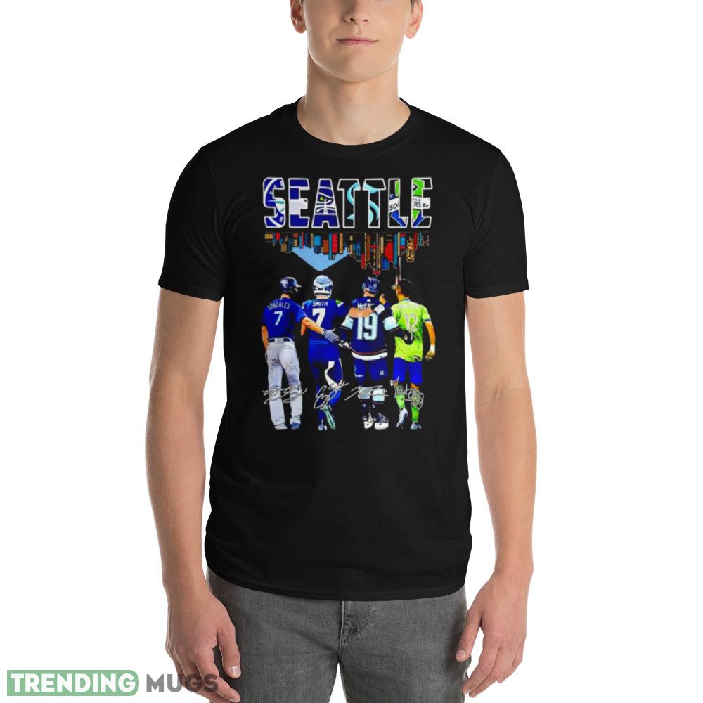 Seattle skyline city players signatures shirt Dark Shirt Seattle skyline city players signatures shirt Dark Shirt
