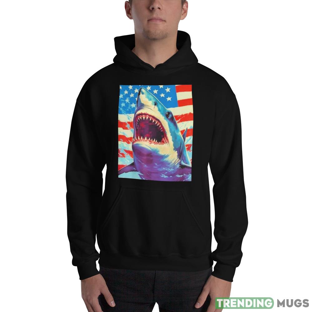 Sharks The Pop Art Patriotic Predator T shirt Dark Shirt Sharks The Pop Art Patriotic Predator T shirt Dark Shirt
