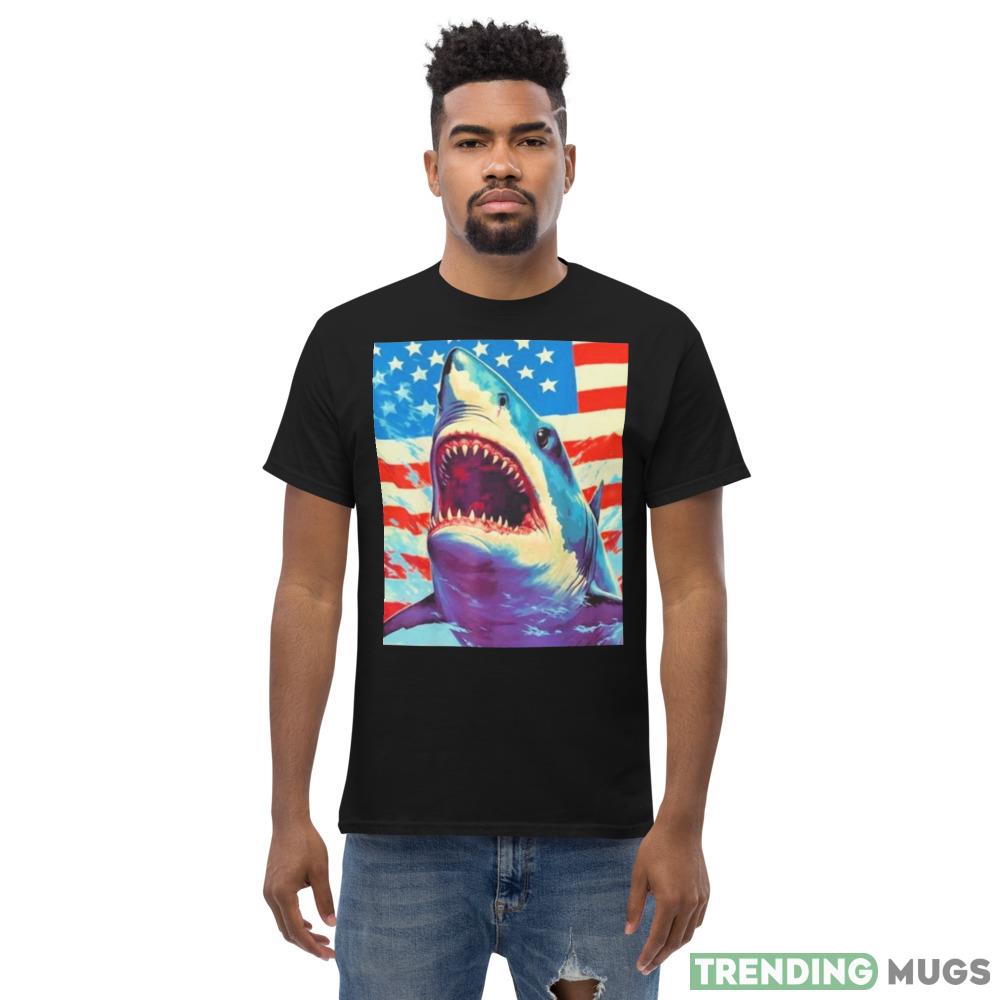 Sharks The Pop Art Patriotic Predator T shirt Dark Shirt Sharks The Pop Art Patriotic Predator T shirt Dark Shirt