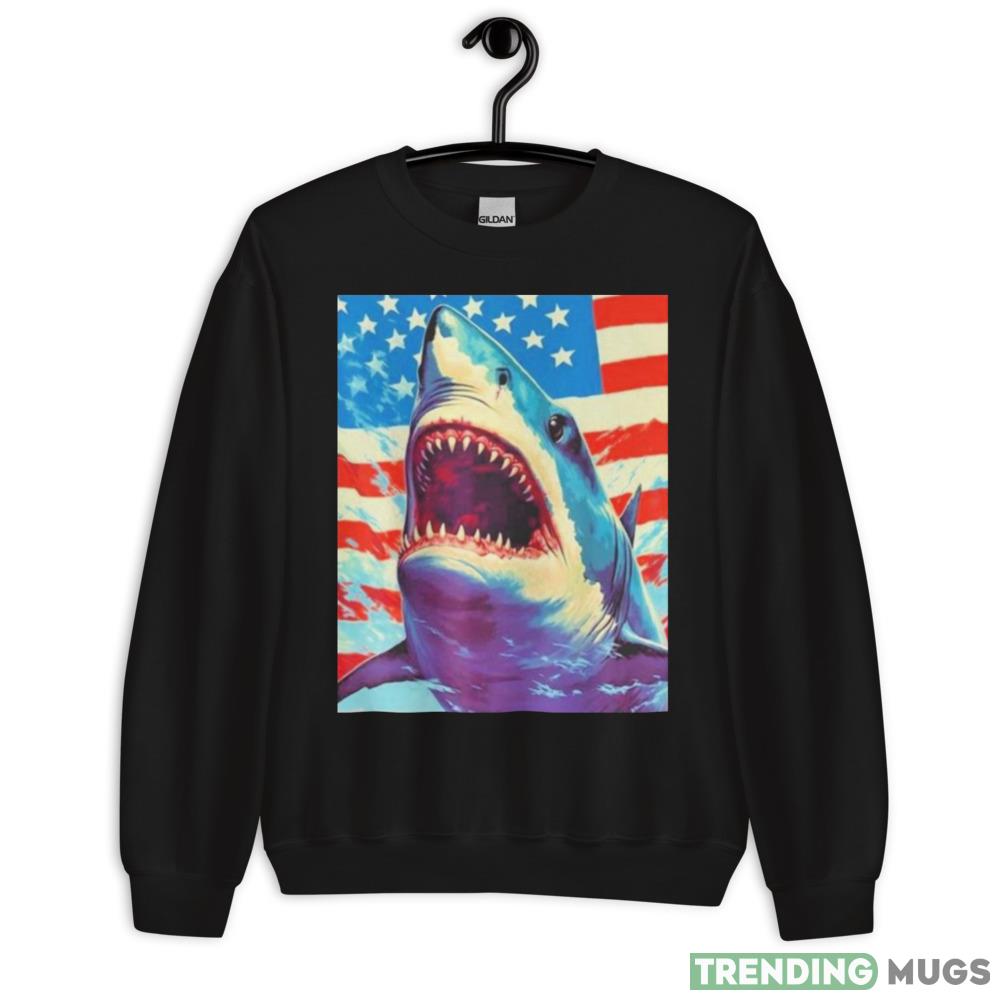 Sharks The Pop Art Patriotic Predator T shirt - 18000 Unisex Heavy Blend Crewneck Sweatshirt Sharks The Pop Art Patriotic Predator T shirt - 18000 Unisex Heavy Blend Crewneck Sweatshirt