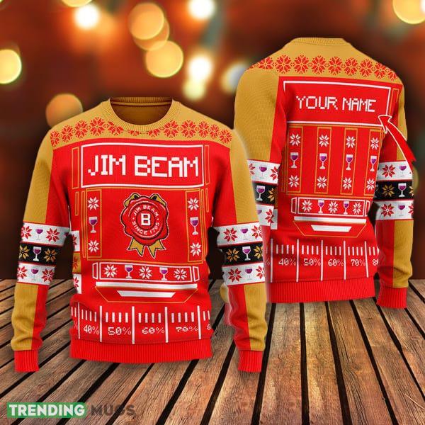 Snowy Jim Beam Ugly Christmas Sweater Custom Name Gift For Christmas - Snowy Jim Beam Ugly Christmas Sweater Custom Name Gift For Christmas Snowy Jim Beam Ugly Christmas Sweater Custom Name Gift For Christmas - Snowy Jim Beam Ugly Christmas Sweater Custom Name Gift For Christmas