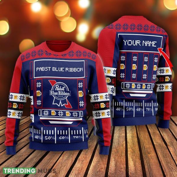 Snowy Pabst Blue Ribbon Christmas Ugly Sweater Custom Name Gift For Christmas - Snowy Pabst Blue Ribbon Christmas Ugly Sweater Custom Name Gift For Christmas Snowy Pabst Blue Ribbon Christmas Ugly Sweater Custom Name Gift For Christmas - Snowy Pabst Blue Ribbon Christmas Ugly Sweater Custom Name Gift For Christmas