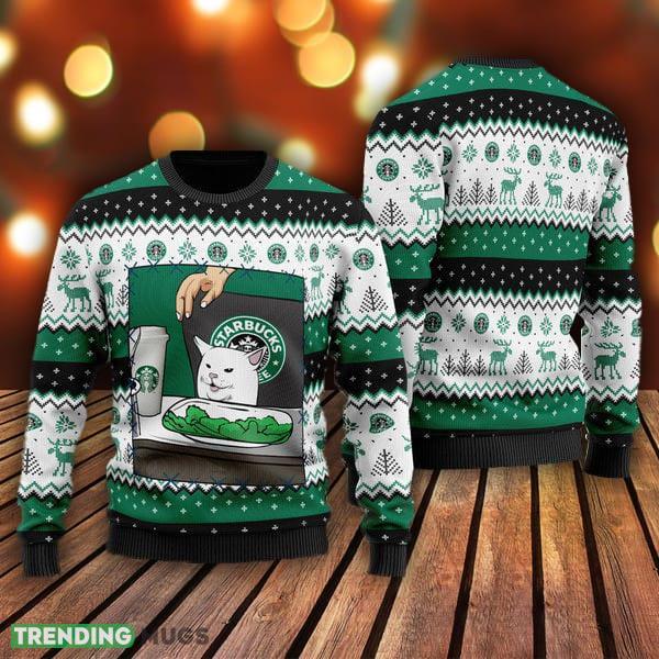 Starbucks Cat Meme Christmas Sweater Gift For Men And Women - Starbucks Cat Meme Christmas Sweater Gift For Men And Women Starbucks Cat Meme Christmas Sweater Gift For Men And Women - Starbucks Cat Meme Christmas Sweater Gift For Men And Women