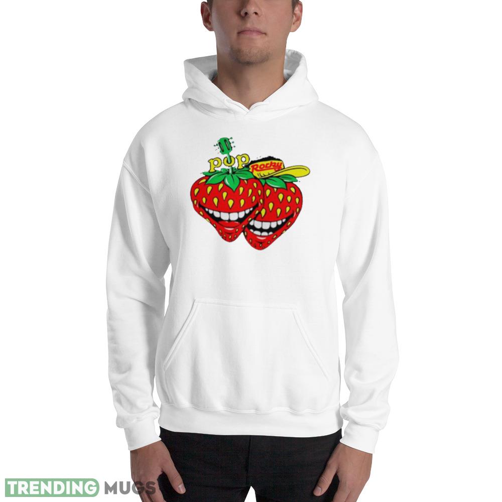 Strawberry pop rocky White T Shirt For Men And Women Light Shirt Strawberry pop rocky White T Shirt For Men And Women Light Shirt