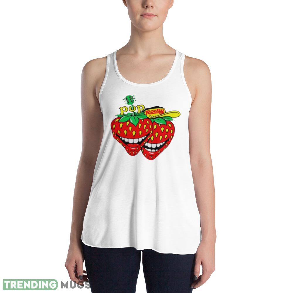 Strawberry pop rocky White T Shirt For Men And Women Light Shirt Strawberry pop rocky White T Shirt For Men And Women Light Shirt