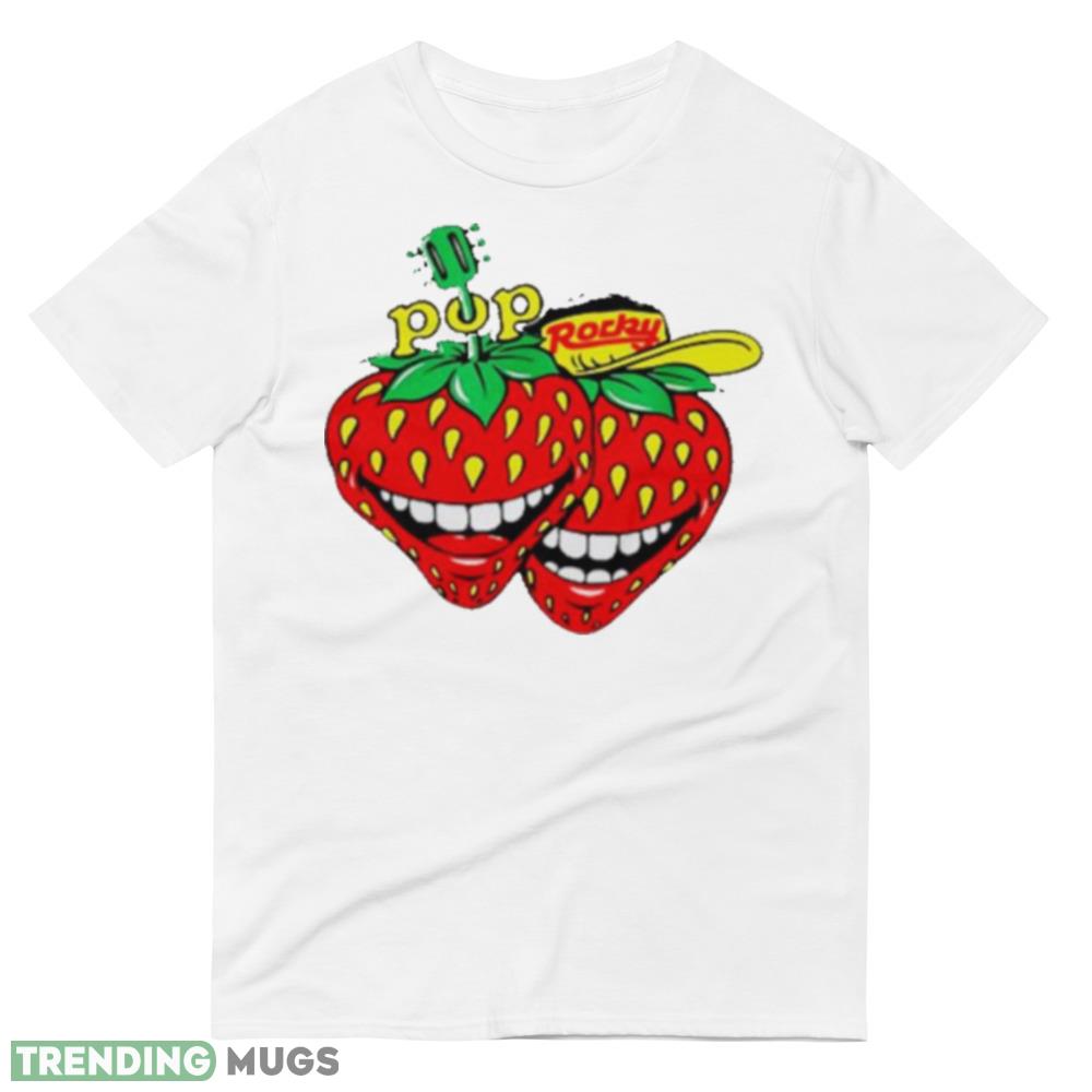 Strawberry pop rocky White T Shirt For Men And Women Light Shirt Strawberry pop rocky White T Shirt For Men And Women Light Shirt